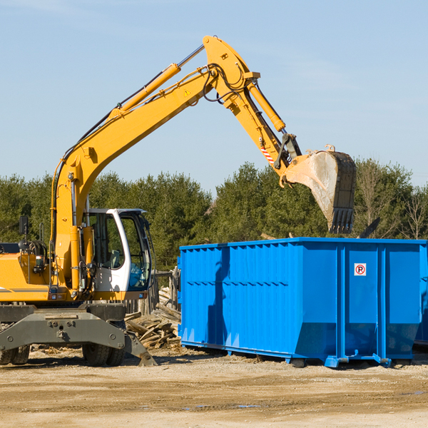 are there any restrictions on where a residential dumpster can be placed in West Newton